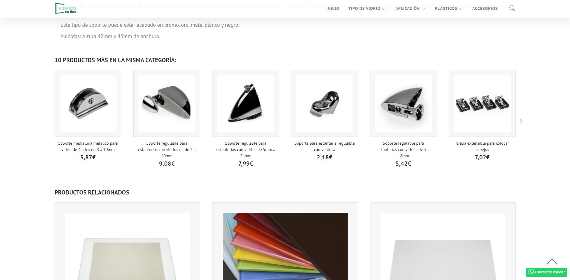 Diseño web Zaragoza - Vidrios online