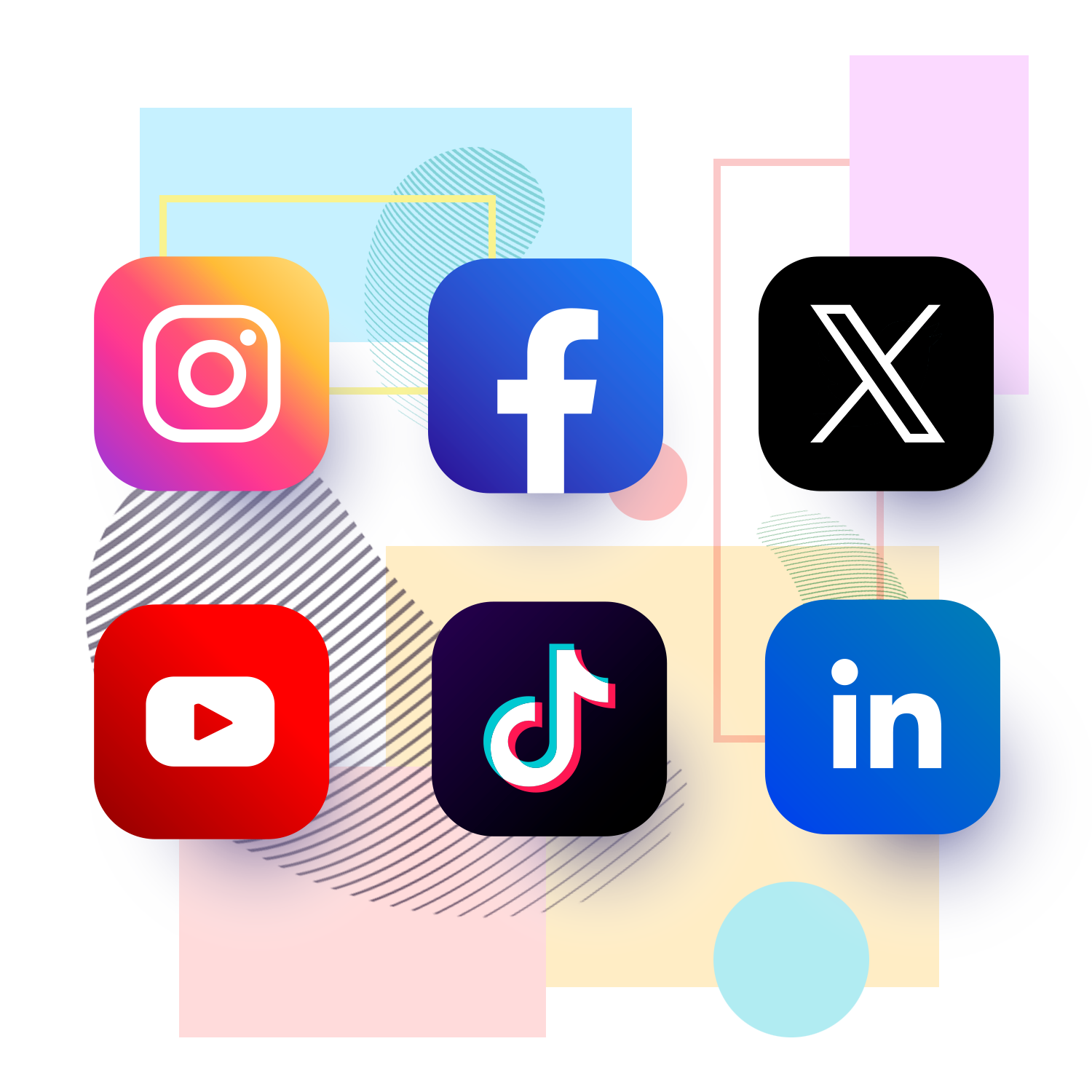 imagen collage de redes sociales 