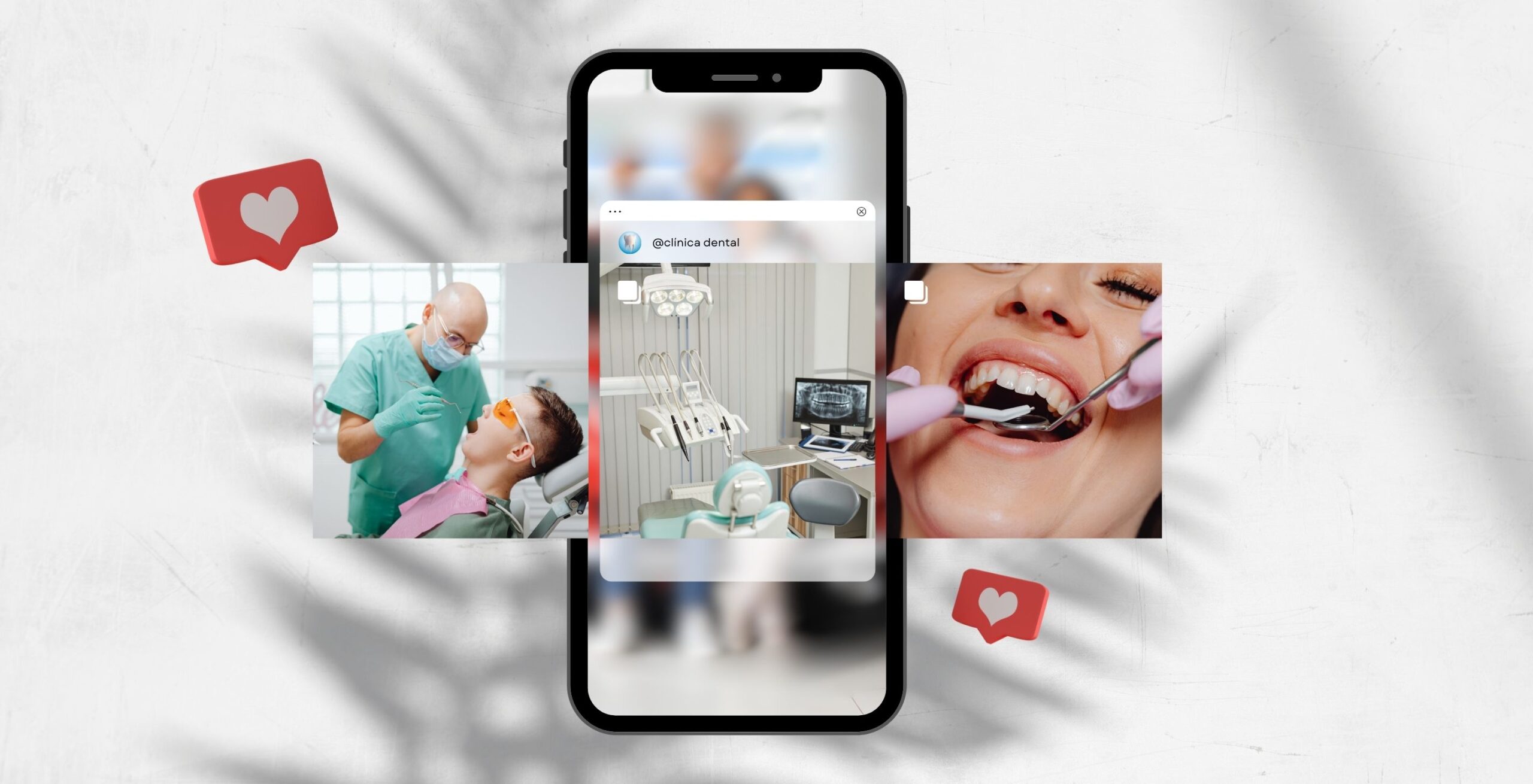 imagen de teléfono con perfil social de instagram de concesionario de doches